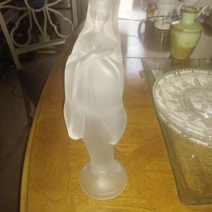 Heavy crystal antique Mary sculpture.
